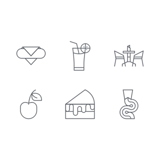 Bakery line icons set 4 icon packages