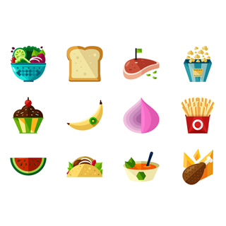 Foods icon packages