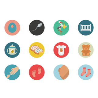 Babycare & Pregnancy icon packages