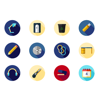 Stationery icons icon packages