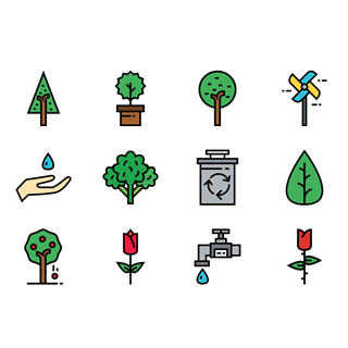 Ecology and nature icon packages