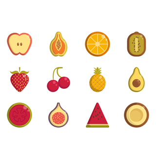 Fruits pack icon packages