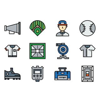 Baseball team icon packages