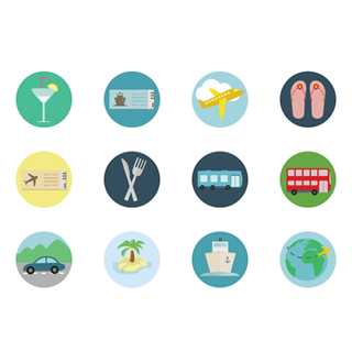 Travel and Transportation icon packages