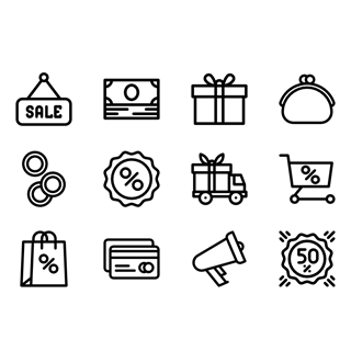 Black Friday icon packages