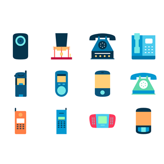 Phone icon set icon packages