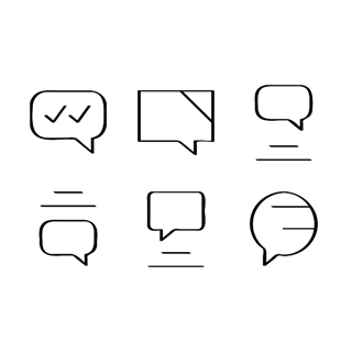 Text Message Bubbles Sketch FREE! icon packages
