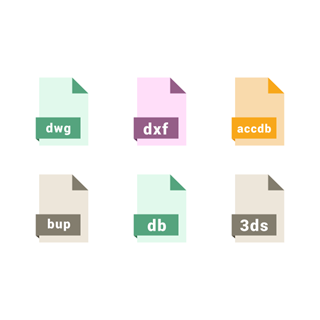 CAD,Database,Presentation,Spreadsheet,Vector file format icon packages