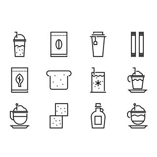 Coffee Shop Elements icon packages