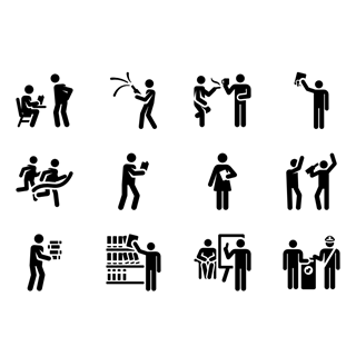 University pictograms icon packages