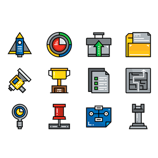 Business and strategy icon packages