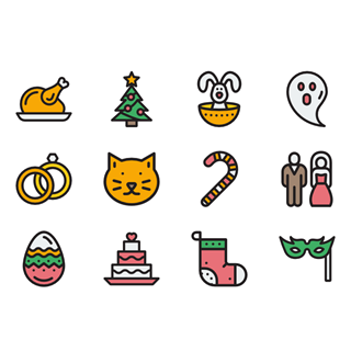 Holiday icon packages