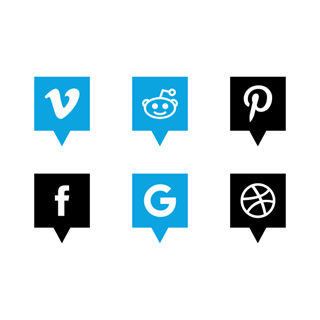 Free Social Media Pin icon packages