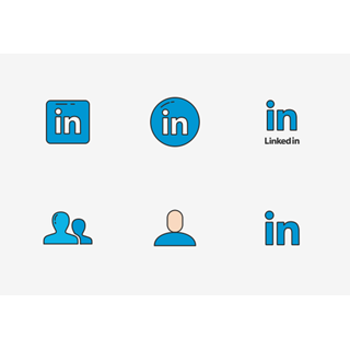 LinkedIn UI - Colored icon packages