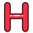 H, Letter, red, Alphabet, letters icon