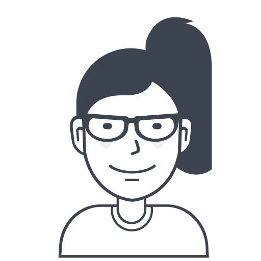 glasses person user girl female avatar icon