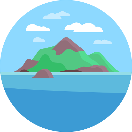 Nature Sunny Landscape Island Summer Tropical Icon