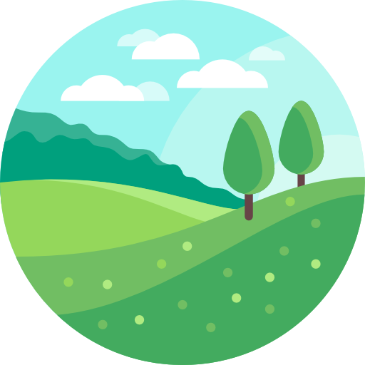 Woods Landscape Nature Tree Forest Clouds Icon