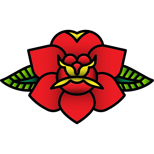 Download Vintage Old School Tattoo Rose Nature Hipster Icon