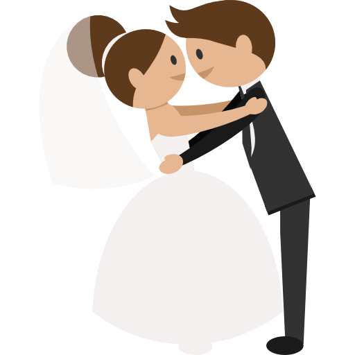 Wedding Couple groom Bride people romantic icon