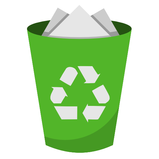 Bin, Full, recycling icon