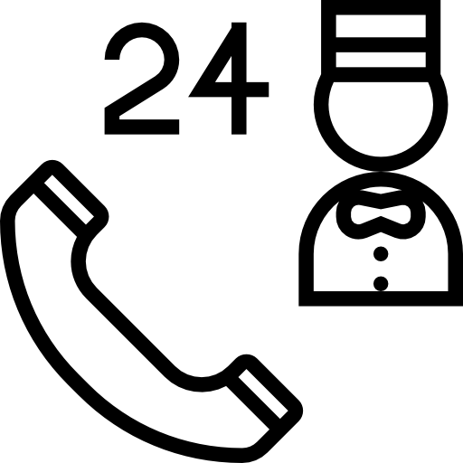 Hostel 24 Hours Professions And Jobs Hotel Room Service Icon