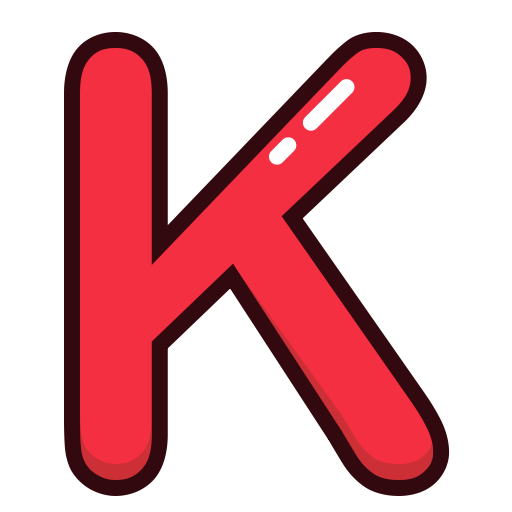 red, K, Alphabet, Letter, icon