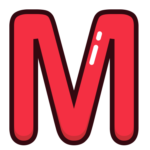 Letter, red, M, Alphabet, letters icon