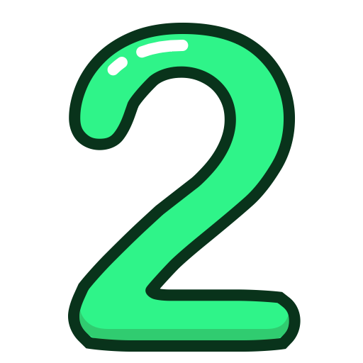 Green Number 2 Icon