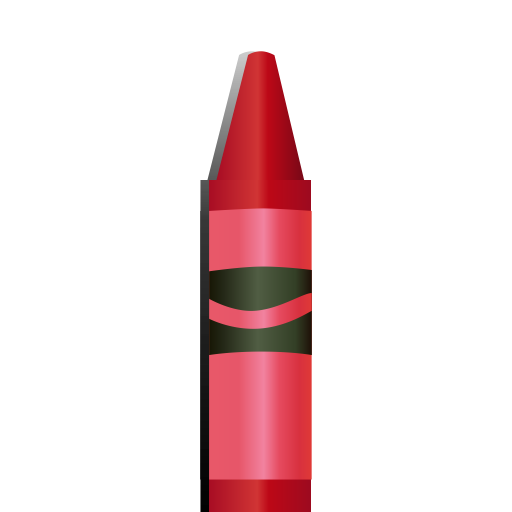 Crayon, red crayon icon