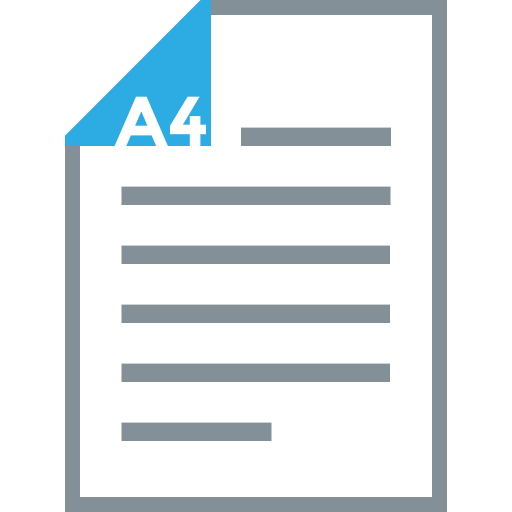 document paper format page sheet a4 paper size icon a4 sheet size