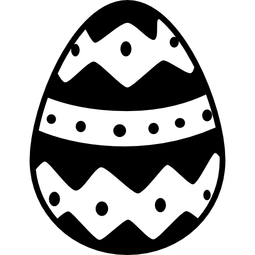 Easter Egg Of White And Black Chocolate Lines Design Svg Png Icon Free  Download (#57837) 