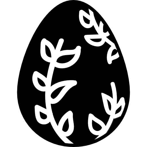 Easter Egg Of White And Black Chocolate Lines Design Svg Png Icon Free  Download (#57837) 