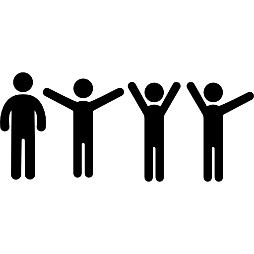 group, people, stick, Celebration, Raised Arms, stick man, Stick