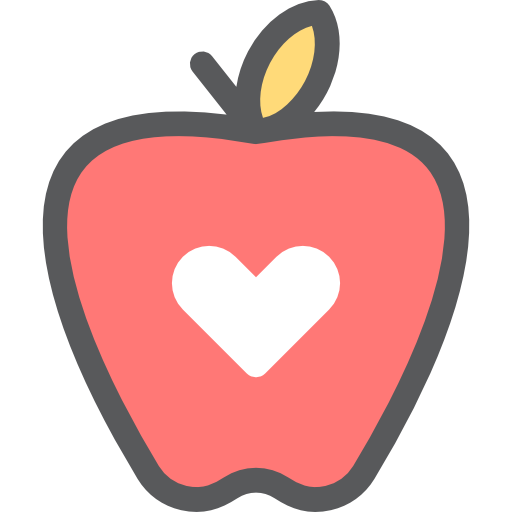 clipart apple with heart - photo #31