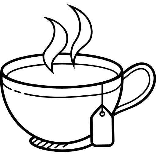 tea cup clipart black and white - photo #48